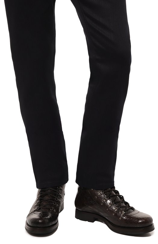 фото Ботинки из кожи каймана prada