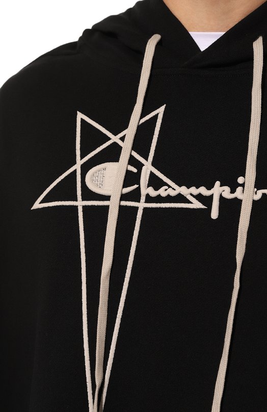 фото Хлопковое худи rick owens x champion rick owens