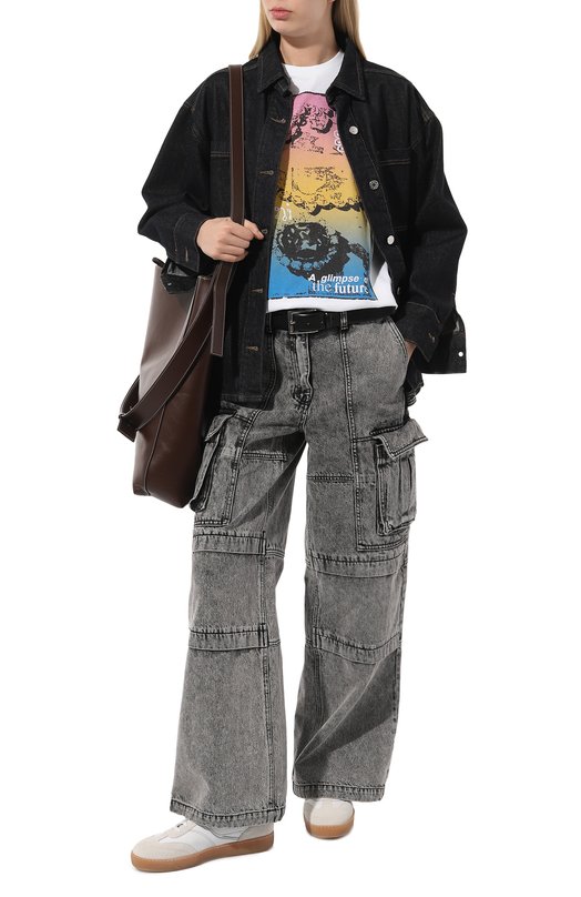 фото Хлопковая футболка ganni