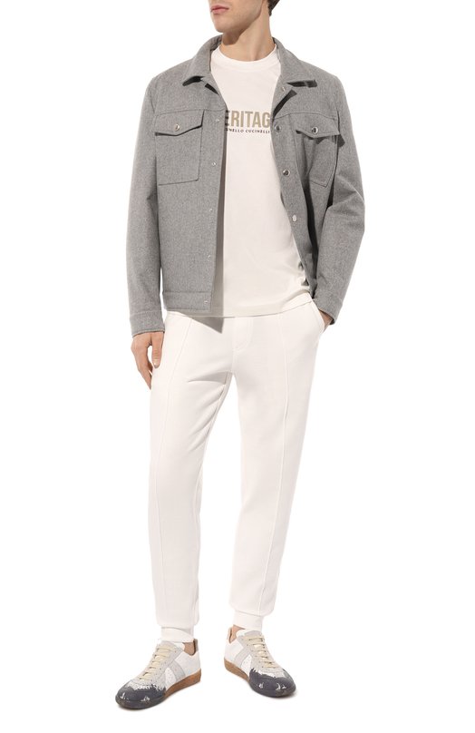 фото Хлопковая футболка brunello cucinelli