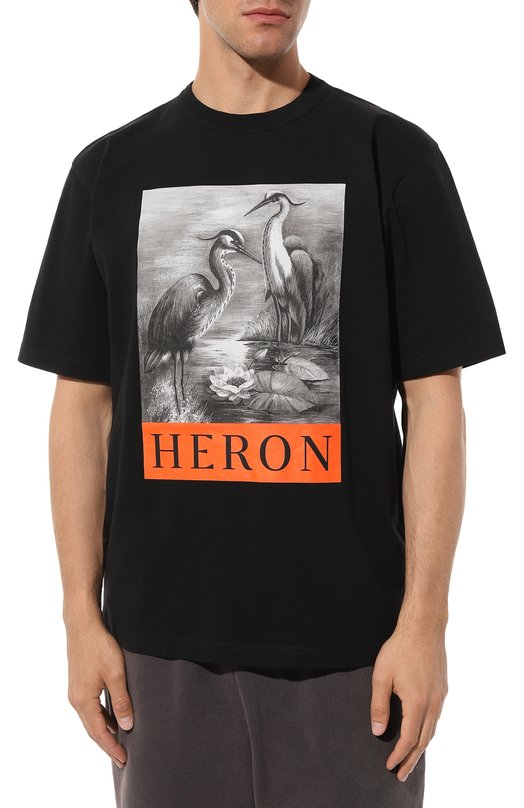 фото Хлопковая футболка heron preston