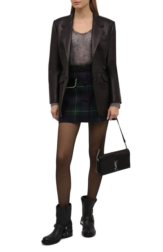 фото Кожаные сапоги miu miu