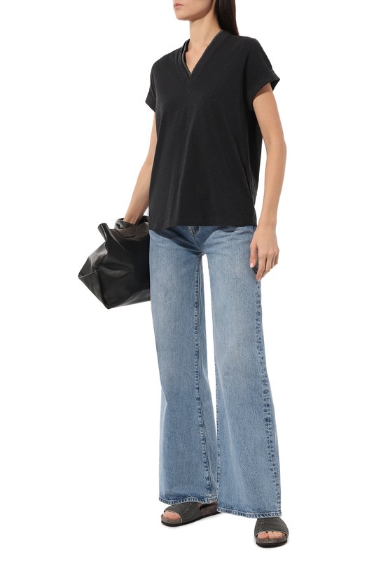 фото Хлопковая футболка brunello cucinelli