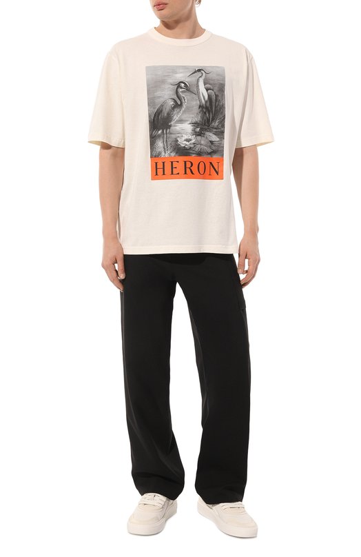 фото Хлопковая футболка heron preston