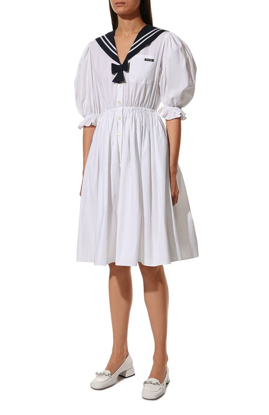 фото Хлопковое платье miu miu