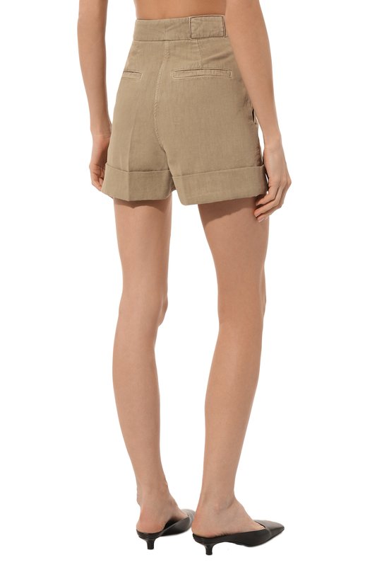 фото Шорты из хлопка и льна brunello cucinelli