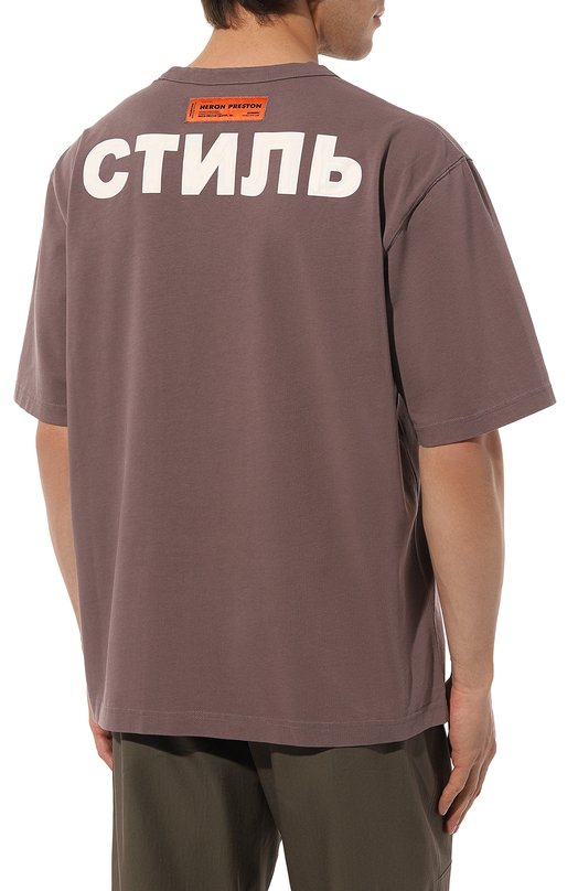фото Хлопковая футболка heron preston