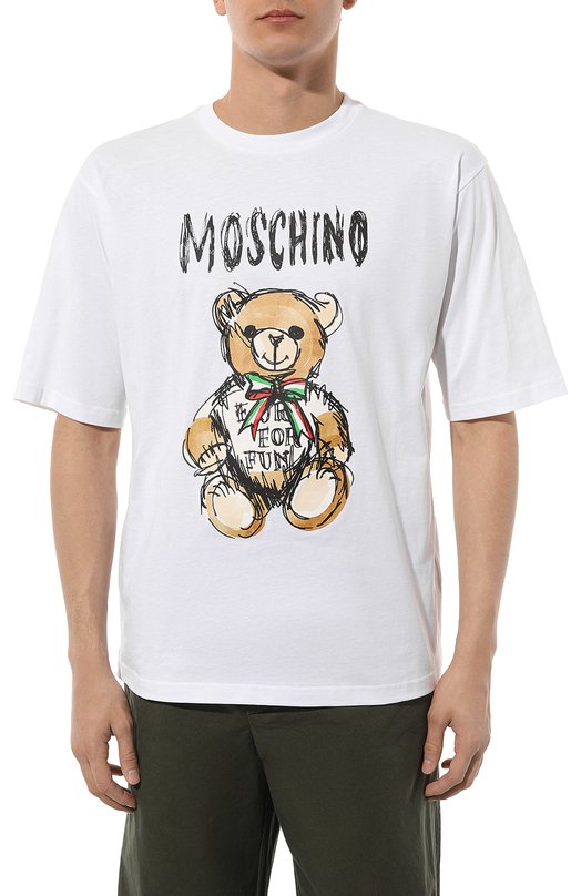 фото Хлопковая футболка moschino