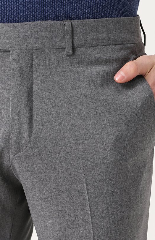 фото Шерстяные брюки прямого кроя ralph lauren