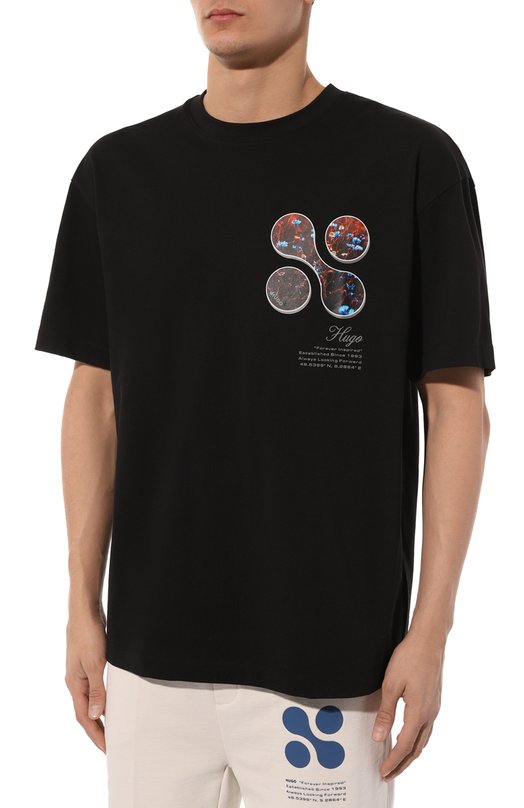 фото Хлопковая футболка hugo