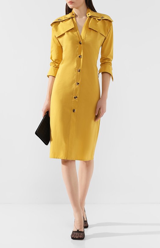 фото Хлопковое платье bottega veneta