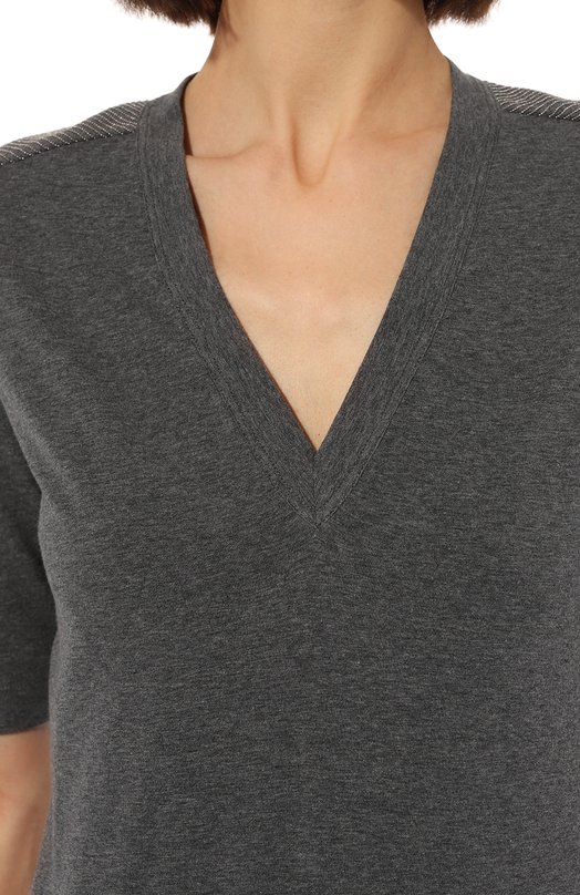 фото Хлопковая футболка brunello cucinelli