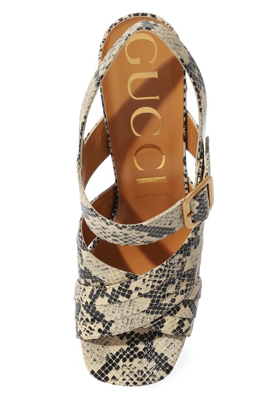 фото Кожаные босоножки gucci
