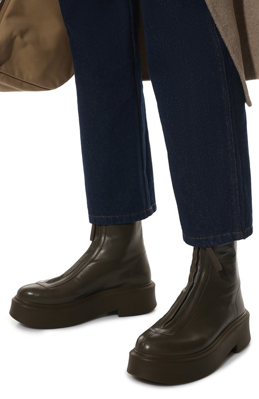 фото Кожаные ботинки zipped boot i the row
