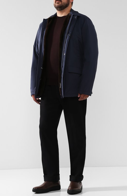 фото Куртка на молнии с внутренней меховой отделкой loro piana