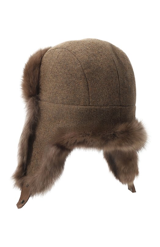 фото Шапка-ушанка майкл с отделкой из меха соболя furland