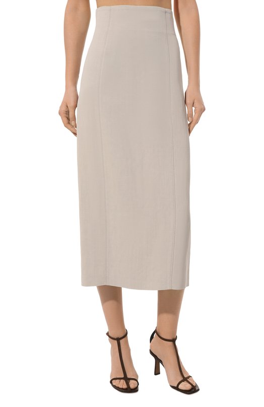 фото Юбка из вискозы и льна brunello cucinelli