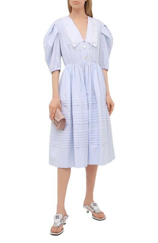 фото Хлопковое платье miu miu