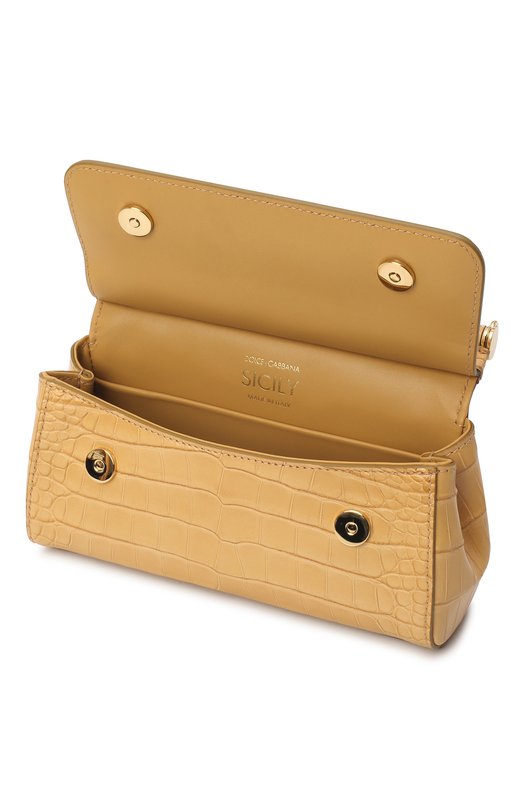 фото Сумка sicily small из кожи аллигатора dolce & gabbana
