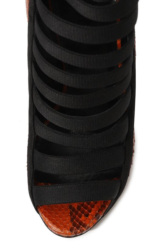 фото Босоножки gladiator из кожи питона gucci