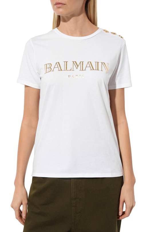 фото Хлопковая футболка balmain