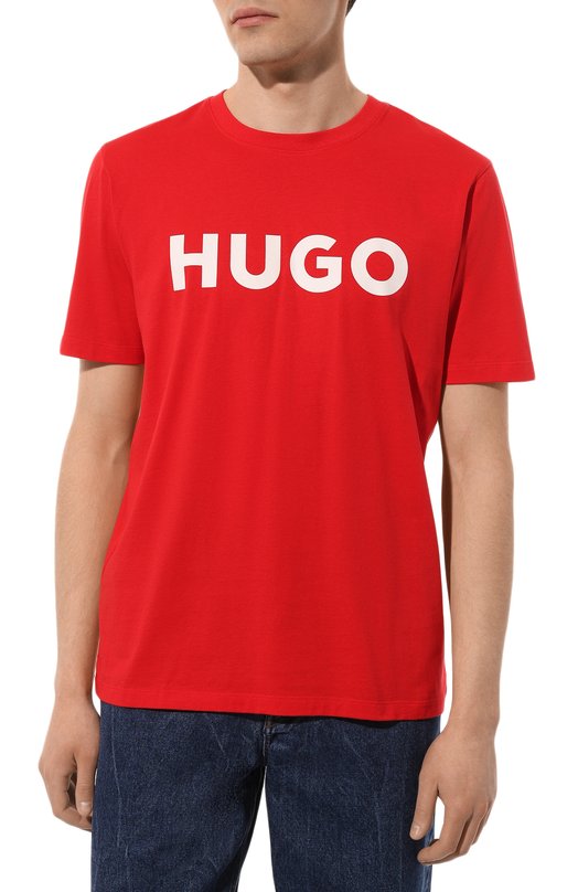 фото Хлопковая футболка hugo