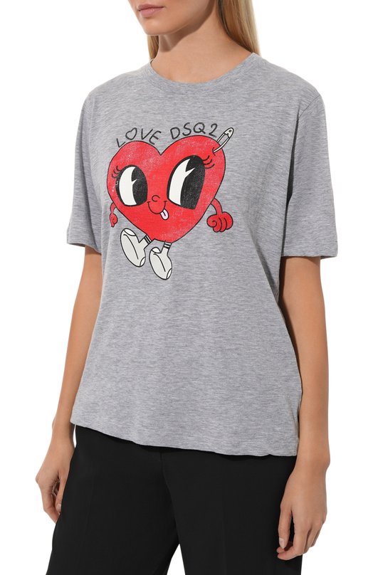 фото Футболка из хлопка и вискозы dsquared2