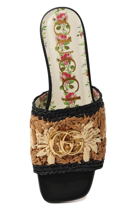 фото Комбинированные шлепанцы gucci