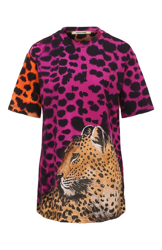 фото Хлопковая футболка roberto cavalli