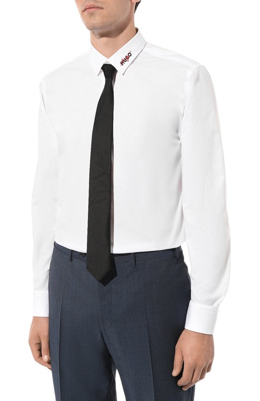фото Хлопковая рубашка hugo