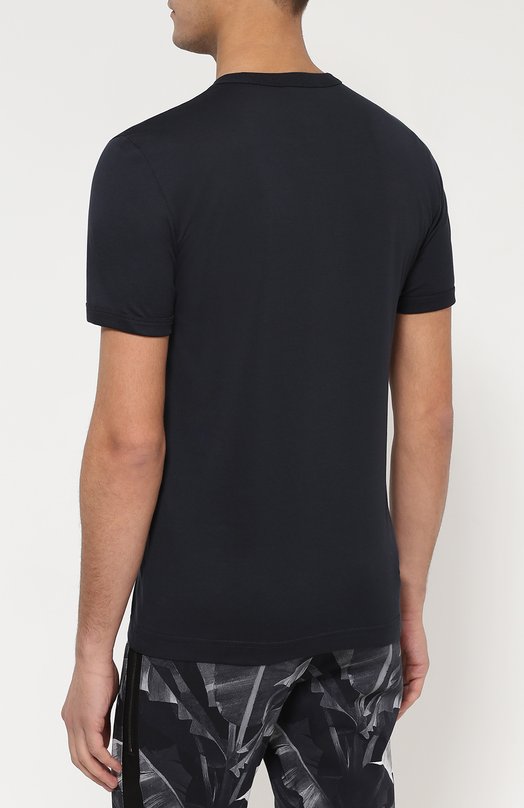 фото Хлопковая футболка с круглым вырезом dolce & gabbana