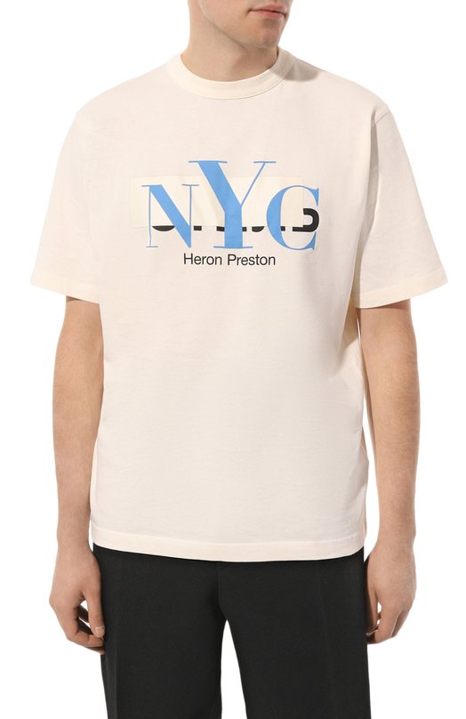 фото Хлопковая футболка heron preston
