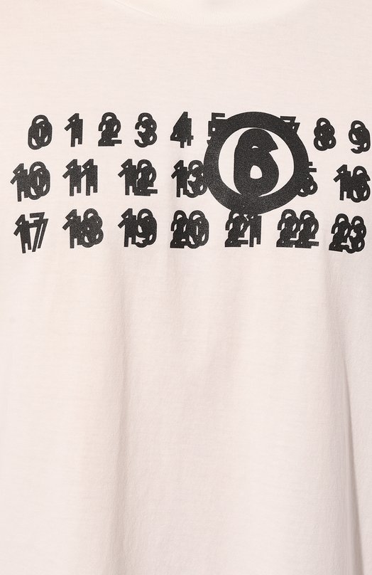 фото Хлопковая футболка mm6