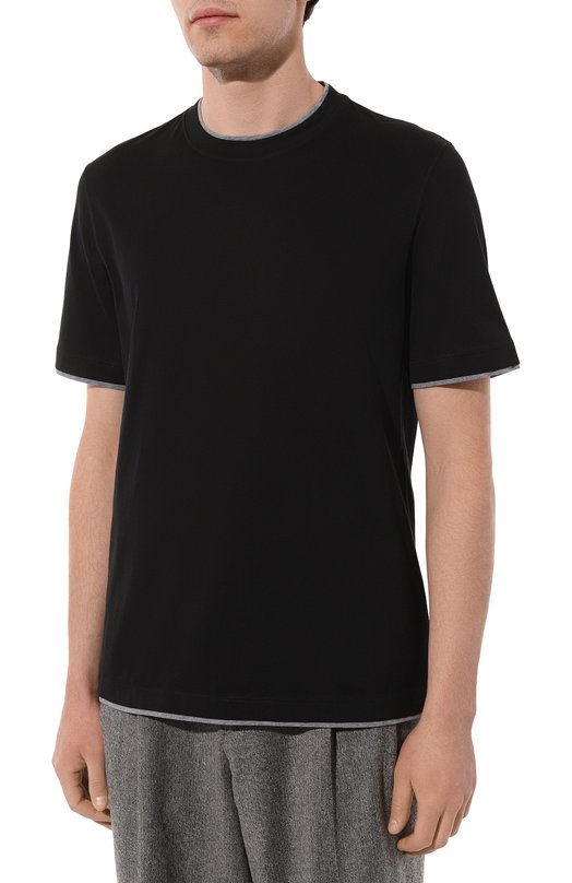 фото Хлопковая футболка brunello cucinelli