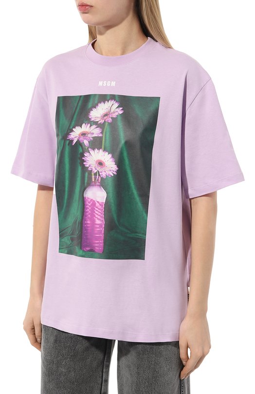 фото Хлопковая футболка msgm