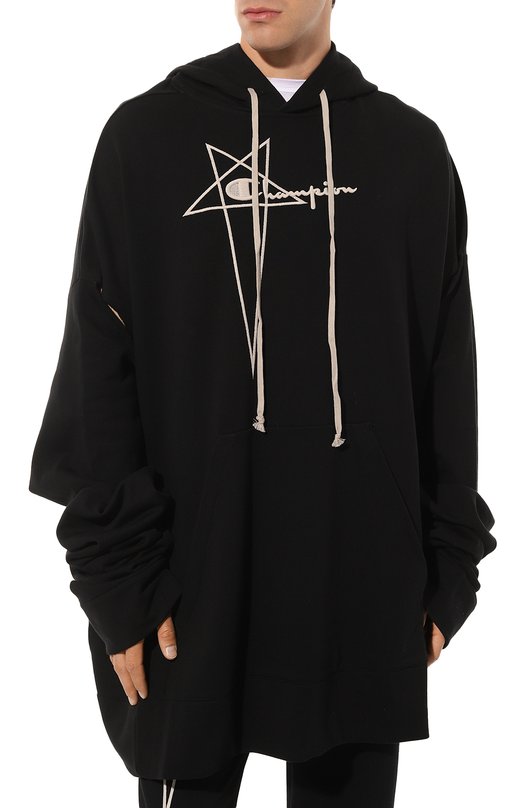 фото Хлопковое худи rick owens x champion rick owens