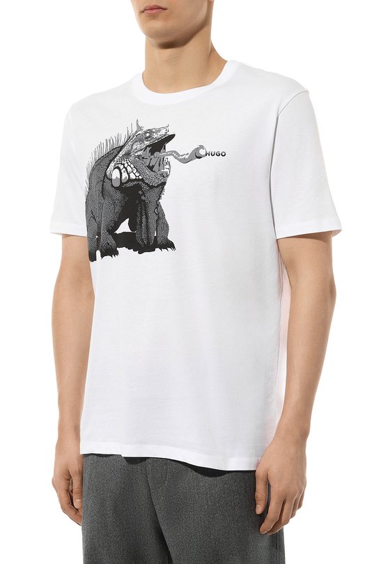фото Хлопковая футболка hugo