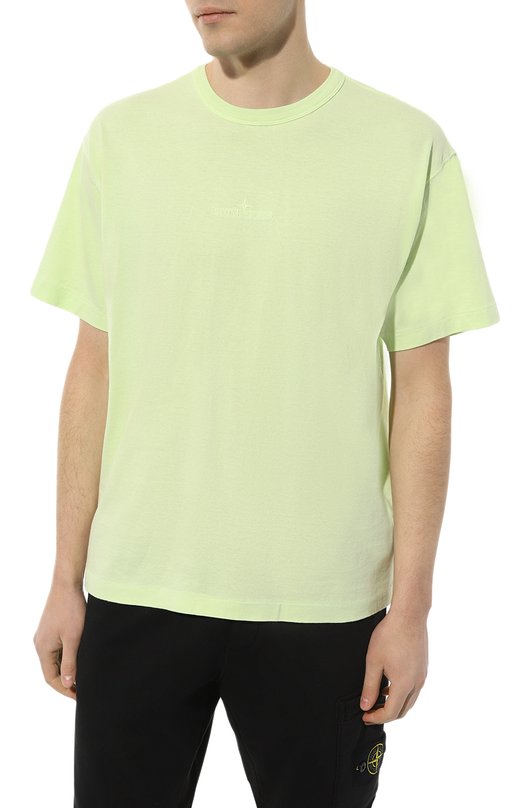 фото Хлопковая футболка stone island