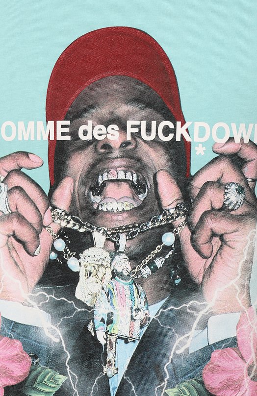 фото Хлопковая футболка comme des fuckdown
