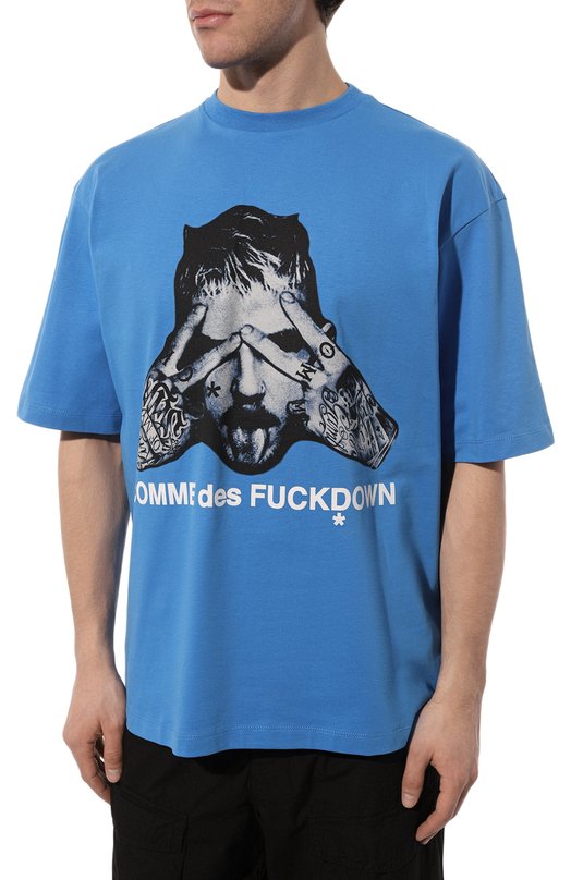 фото Хлопковая футболка comme des fuckdown