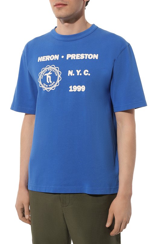 фото Хлопковая футболка heron preston