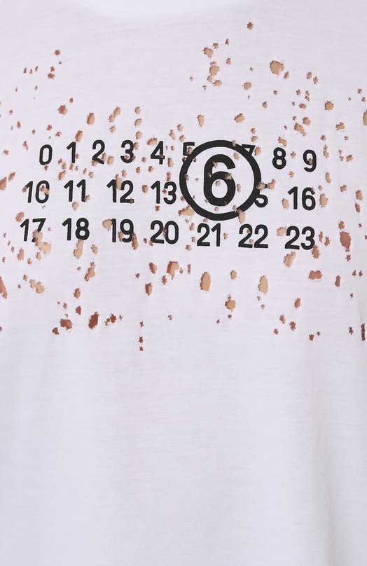 фото Хлопковая футболка mm6