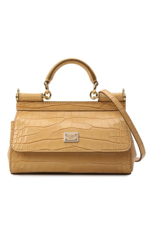 фото Сумка sicily small из кожи аллигатора dolce & gabbana