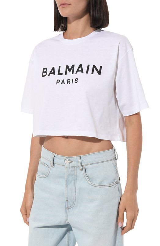 фото Хлопковая футболка balmain