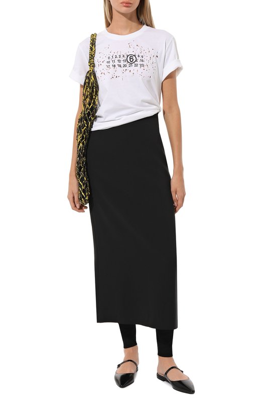 фото Хлопковая футболка mm6