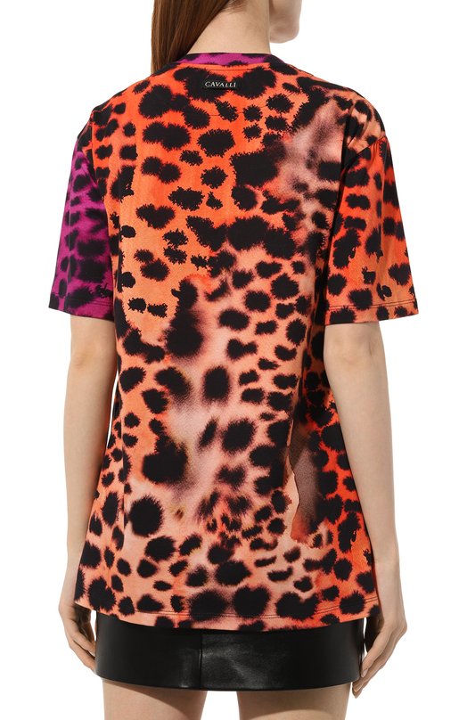 фото Хлопковая футболка roberto cavalli
