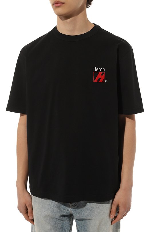 фото Хлопковая футболка heron preston