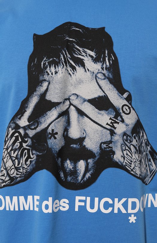 фото Хлопковая футболка comme des fuckdown