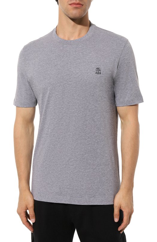 фото Хлопковая футболка brunello cucinelli