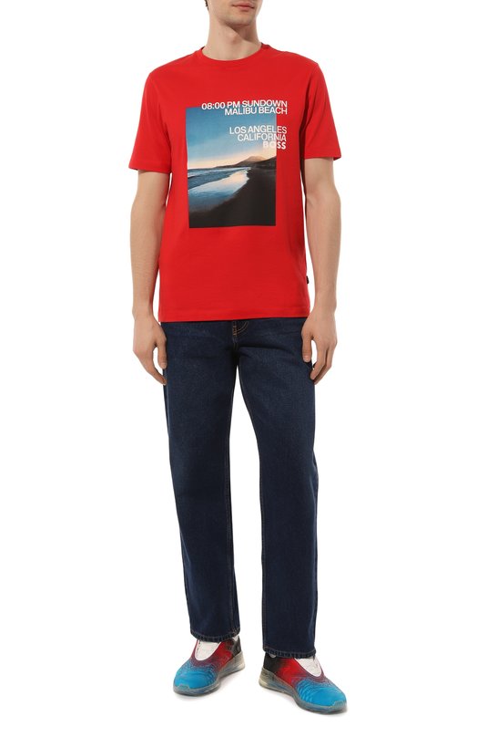 фото Хлопковая футболка boss